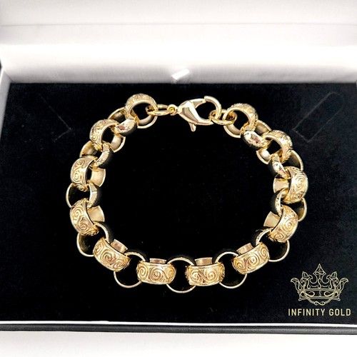Mens 9ct gold guilded 12mm - gold,