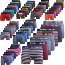 Smith & Jones 7 Pack Mens Boxer Underwear Trunks Designer Multi Pack Trunk Brief