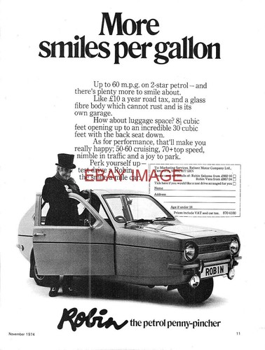 1974 advert for - advert, reliant