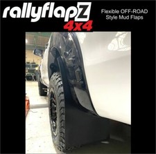 Extended Arch Mud Flaps Fits FORD RANGER T7 T8 15+ inc Wildtrak 4mm Gloss Black