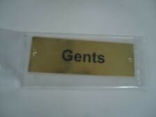 Polished  Brass "Gents" Toilet/Cloakroom Sign 6" X2" Lot152
