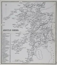 OLD ANTIQUE MAP ARGYLESHIRE