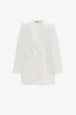 Zara Asymmetrical Draped Blazer Dress