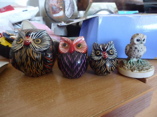 Set owls pottery - set,