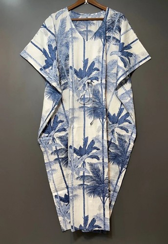 Indian cotton blue - cotton, floral