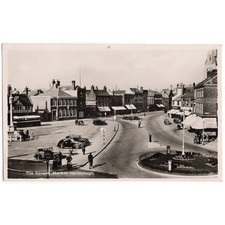 MARKET HARBOROUGH Old Cars in The Square, Leicestershire RP Postcard Unused
