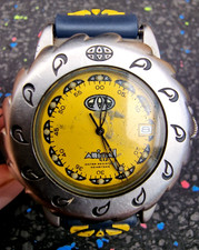 Vintage Animal ' W002 Series Yellow Watch ' Mens Surf Divers + Original Strap **