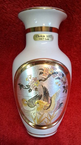 Art chokin porcelain vase - of,