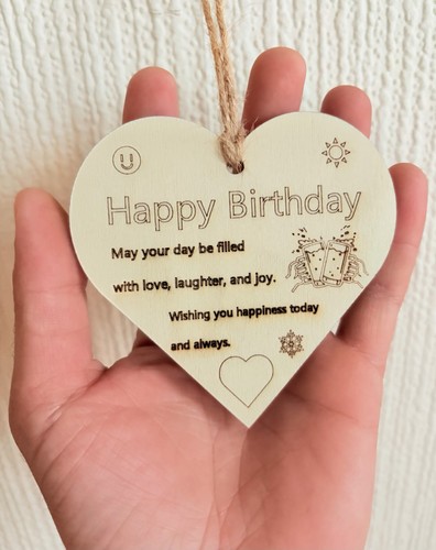 Sentimental wooden heart - wooden,