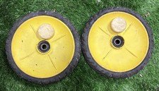 John Deere 675 190cc Lawnmower Front Wheels Yellow JM36