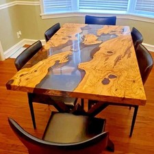 Elegant Dining Top Table Acacia Wood Table For her office Desk Hallway Decor