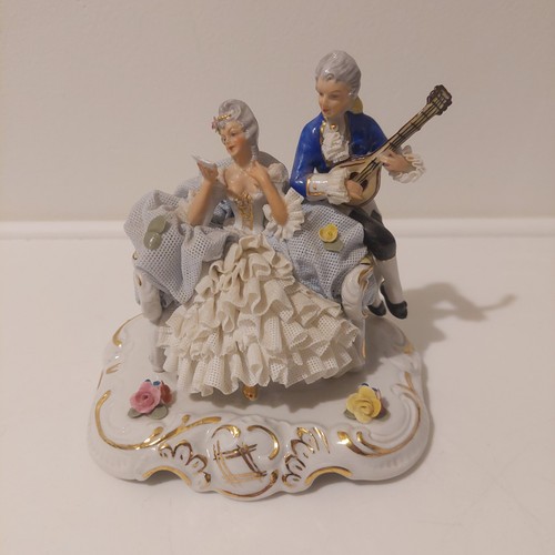 Dresden vintage figurine lady - figurine,