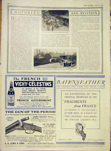 Original old antique print - old,