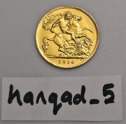 1914 gold half - 1914, sovereign