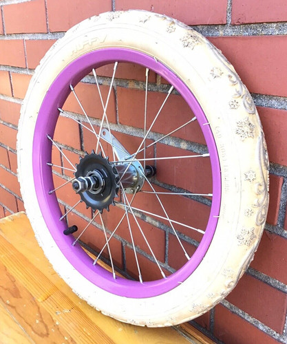 Bicycle rear purple wheel - 16",