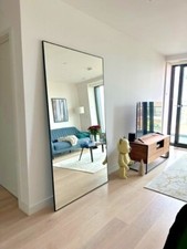  Framed Silver Mirrors, Black