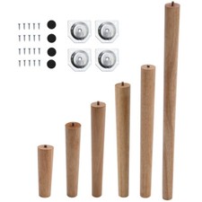 4X Wood Table Legs Tapered Square Oak Beech Table Chair Stool Chest Sofa 9 Size