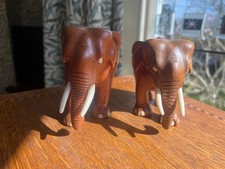 Wooden Elephant Couple Gift