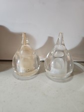 Clear Lucite Guzzini FIG Salt & Pepper Shakers Set Mid Century Modern