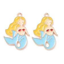 Enamel Charms Mermaid Cute