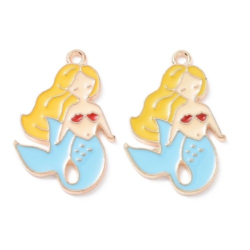 Enamel charms mermaid cute - mermaid,