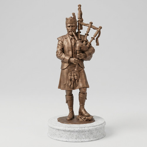 Scottish bagpiper statue - bagpiper,