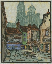 Josephine Siccard-Redl (1878-1938) - Woodcut Signed In Pencil - Vienna Austria