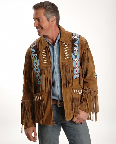 Men eagle bead fringed - men's,