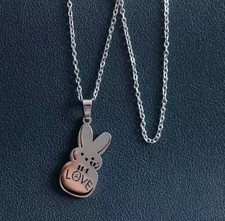 Lil Peep Rapper Love Rabbit Chain Necklace Pendant UK