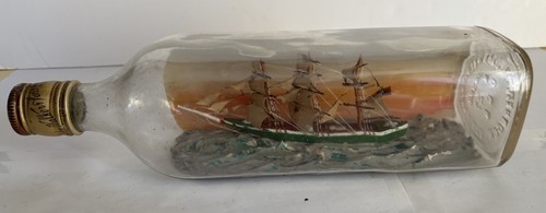 Vintage ship bottle with - ship, a