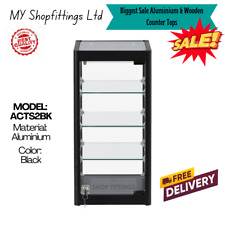 BIG SALE Black Retail Display Aluminium Cabinets for Shops & ExhibitionswithLock