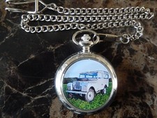 OLD LAND ROVER CHROME POCKET WATCH WITH CHAIN (NEW) 