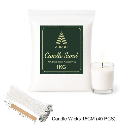 Ice sand candle - candle, wax