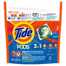 Tide 3-in-1 PODS Laundry Detergent Original Scent | 16 Capsules
