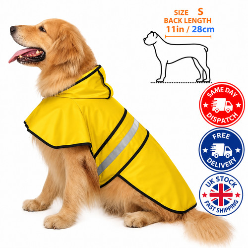 Waterproof dog raincoat hooded - waterproof,