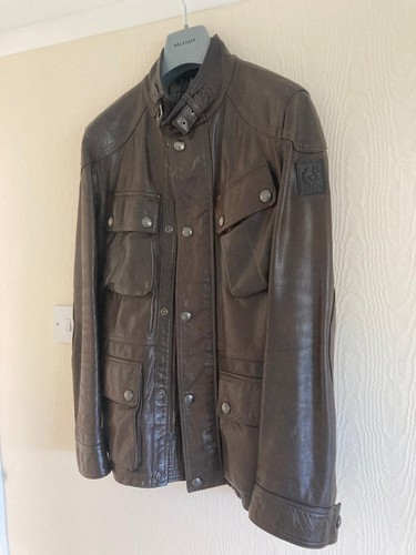 Men belstaff brown leather - men's,