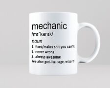 Mechanic Mug  Coffee Tea Cup Car Bike Motorbike Garage Funny Gift Idea Work Job