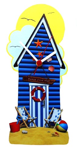 Blue beach hut - beach,