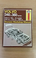 VOLVO 340 & 360 1976-1991 HAYNES WORKSHOP MANUAL 715 WELL USED COPY FREE P&P