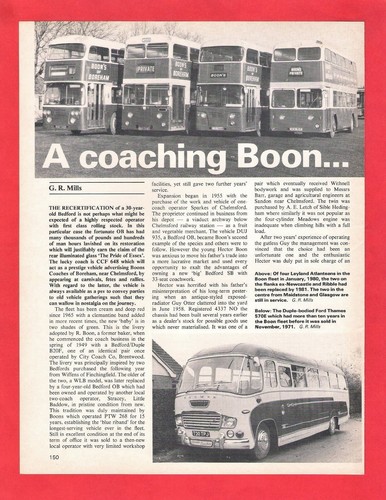 Bus magazine extract - bus, 1981