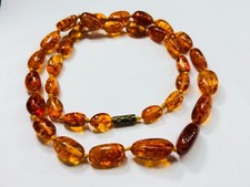 Vintage graduated amber beads