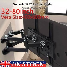 TV Wall Bracket Mount Swivel Tilt for 32 40 50 55 65 75 80 Inch TVs Full Motion