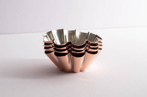 Copper tartlet molds set - tartlet,