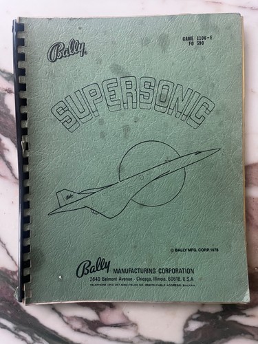 Bally supersonic pinball - bally,