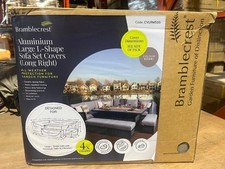 Bramblecrest Aluminium L-Shape Sofa with Firepit Set Covers - Long Right