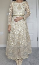 Gold &Cream Long Asian Dress 2