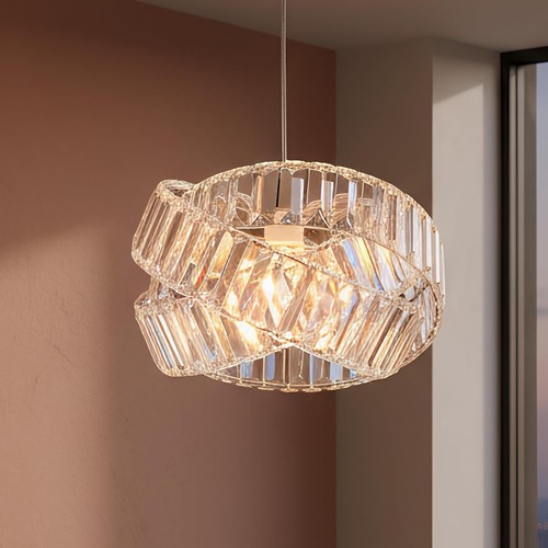 Modern crystal twist ceiling - modern,
