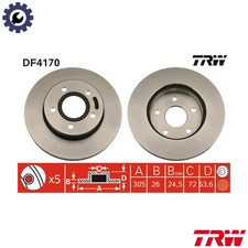 2x BRAKE DISC DF4170 FOR JEEP