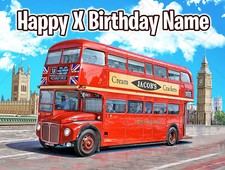 London Bus Cake Topper