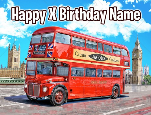 London bus cake topper - bus,